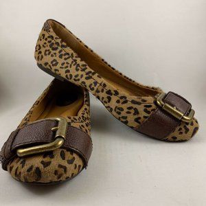 Fossil Maddox Calf Hair Animal Print Ballet Flats